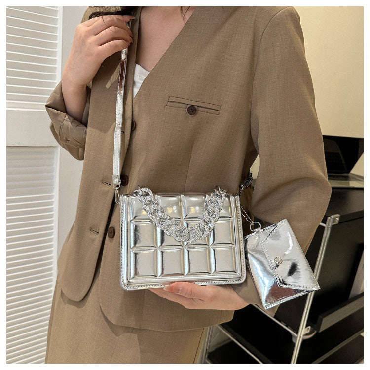 Laser Chain Handbag Women's Crossbody Small Square Bag