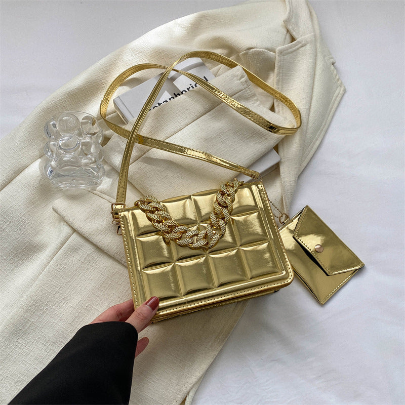Laser Chain Handbag Women's Crossbody Small Square Bag