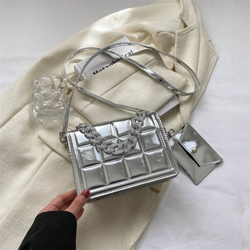 Laser Chain Handbag Women's Crossbody Small Square Bag