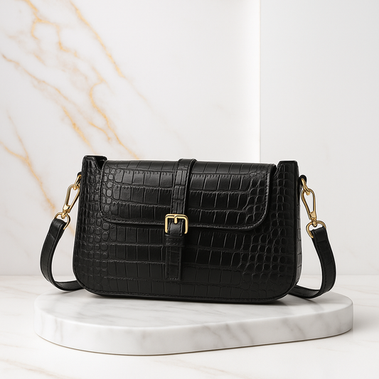 Genuine Leather Crocodile Pattern For Underarm Women