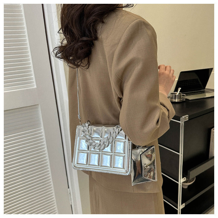 Laser Chain Handbag Women's Crossbody Small Square Bag