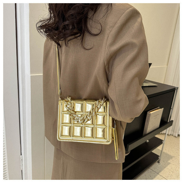 Laser Chain Handbag Women's Crossbody Small Square Bag